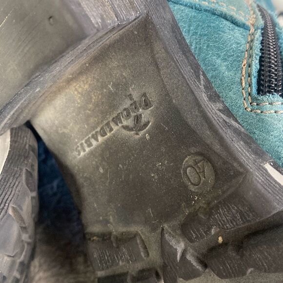 Dromedaris Kara Print Leather Boot in Teal Size 40/9.5 - Picture 9 of 10